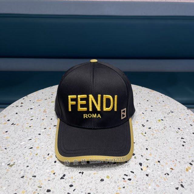 Fendi男女同款帽子 芬迪新款字母刺繡精品棒球帽鴨舌帽  mm1542